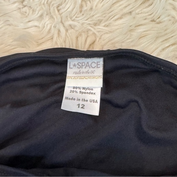 NWT L Space Free Love Prima Donna Black Fringe Bandeau Monokini Swimsuit - 12 - Picture 6 of 7
